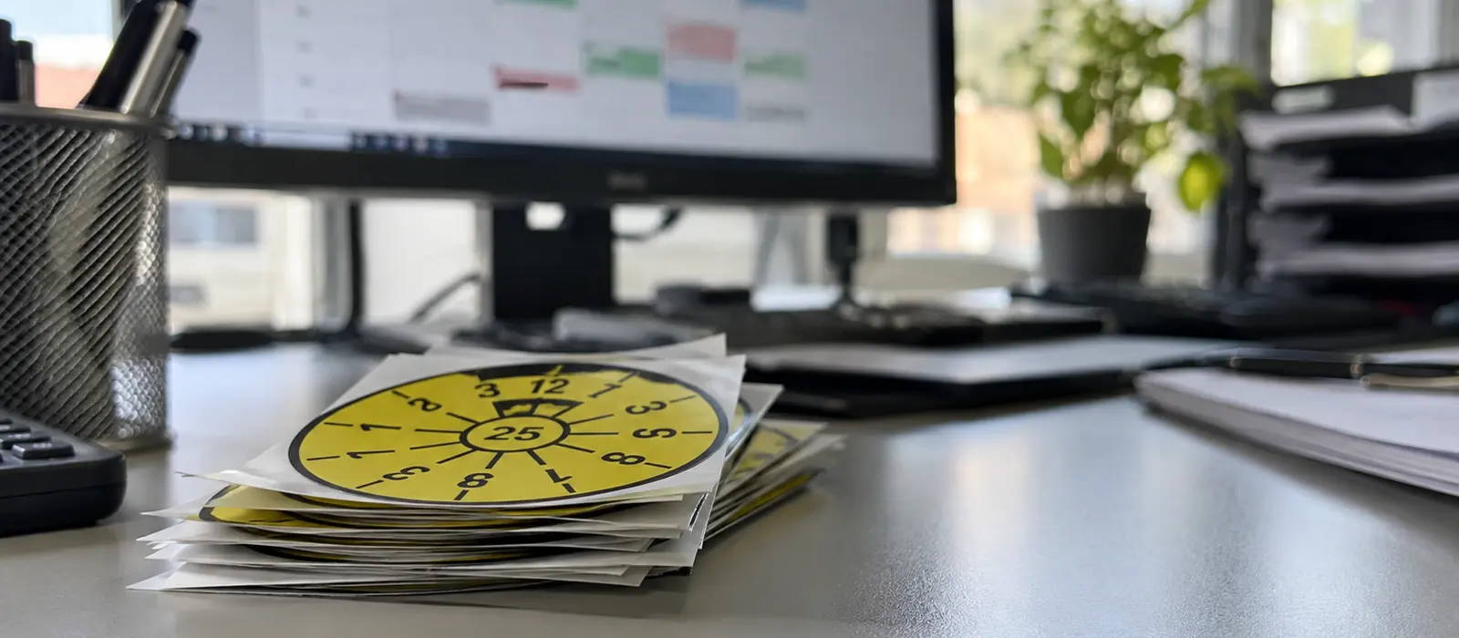 Prüfplaketten und Prüfkalender für wiederkehrende Prüfungen