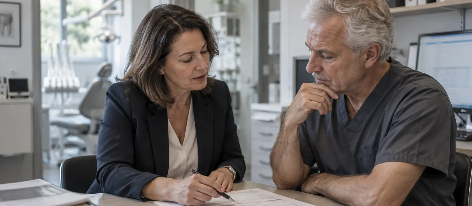 Managementsystem-Zertifikat im Empfangsbereich eines Unternehmens